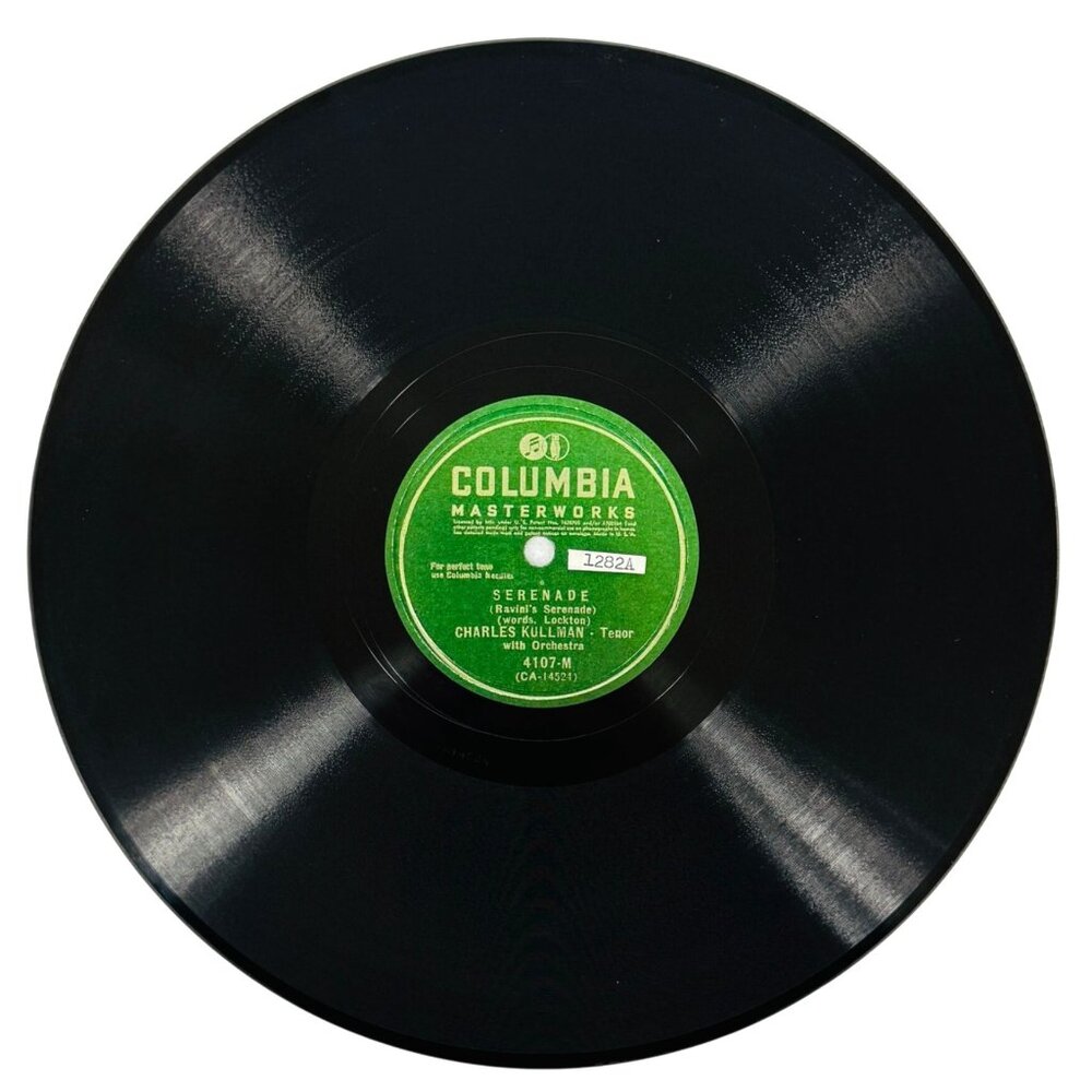 Charles Kullman Serenade 10in Shellac 78 RPM Columbia Masterworks 4107-M Vintage